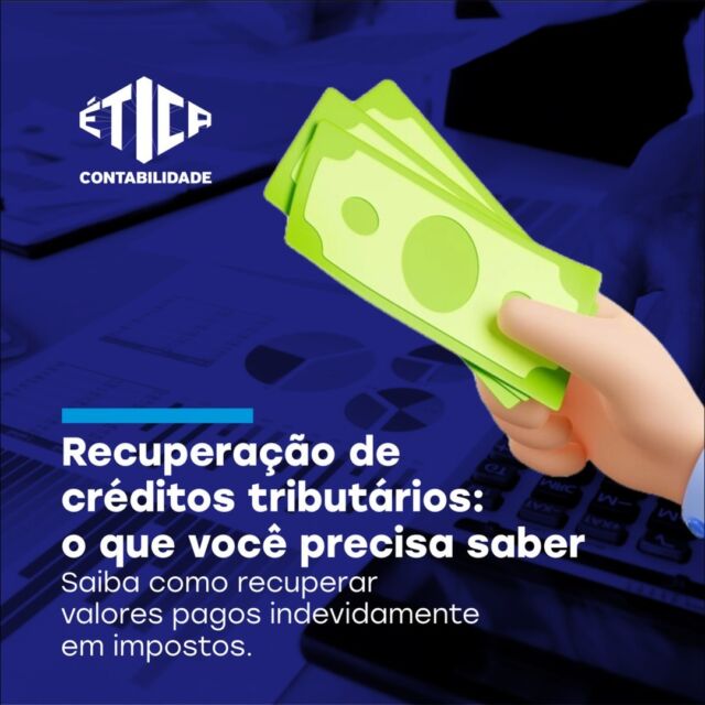 Empresas podem ter direito à recuperação de créditos tributários, resultantes de impostos pagos a mais ou indevidamente. Esse processo traz recursos extras para o caixa da empresa.

Com uma análise especializada, é possível identificar esses créditos e utilizá-los para reduzir tributos futuros ou melhorar o fluxo de caixa.

#créditostributários #recuperaçãofinanceira #gestãotributária #contabilidadeespecializada #otimizaçãotributária